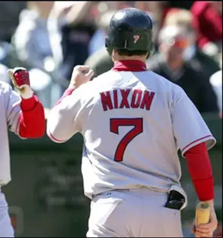TROT NIXON Boston Red Sox 2004 Majestic Throwback Away Baseball Jersey 