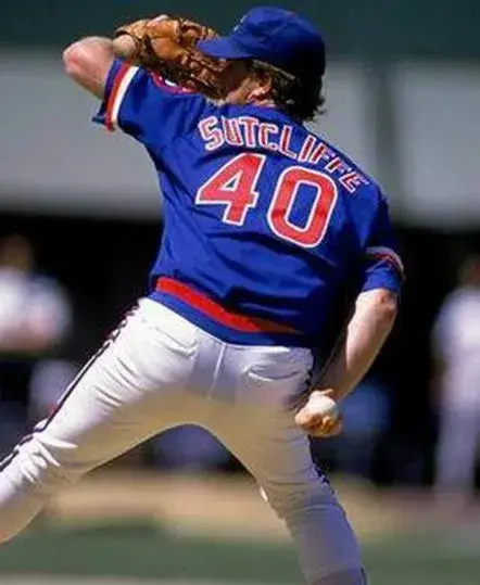 RICK SUTCLIFFE Chicago Cubs 1984 Majestic Cooperstown Throwback Baseball Jersey 