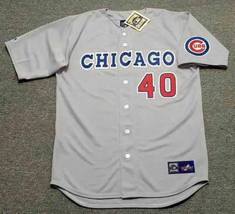 RICK SUTCLIFFE Chicago Cubs 1990 Away Majestic Baseball Throwback Jersey