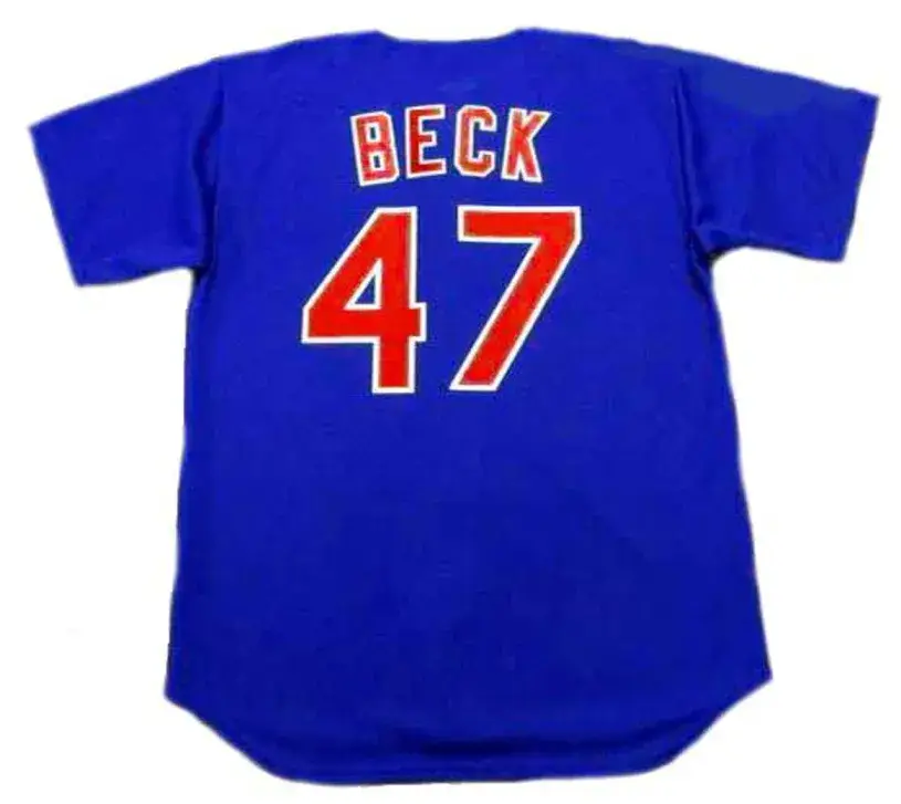 ROD BECK Chicago Cubs 1998 Majestic Throwback Alternate Baseball Jersey 