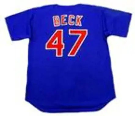 ROD BECK Chicago Cubs 1998 Majestic Throwback Alternate Baseball Jersey 