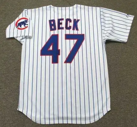 ROD BECK Chicago Cubs 1998 Majestic Throwback Home Baseball Jersey 