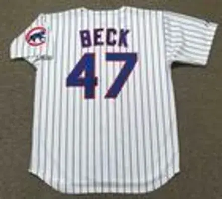 ROD BECK Chicago Cubs 1998 Majestic Throwback Home Baseball Jersey 