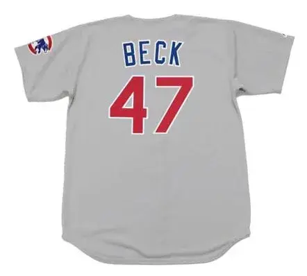 ROD BECK Chicago Cubs 1999 Majestic Throwback Away Baseball Jersey 