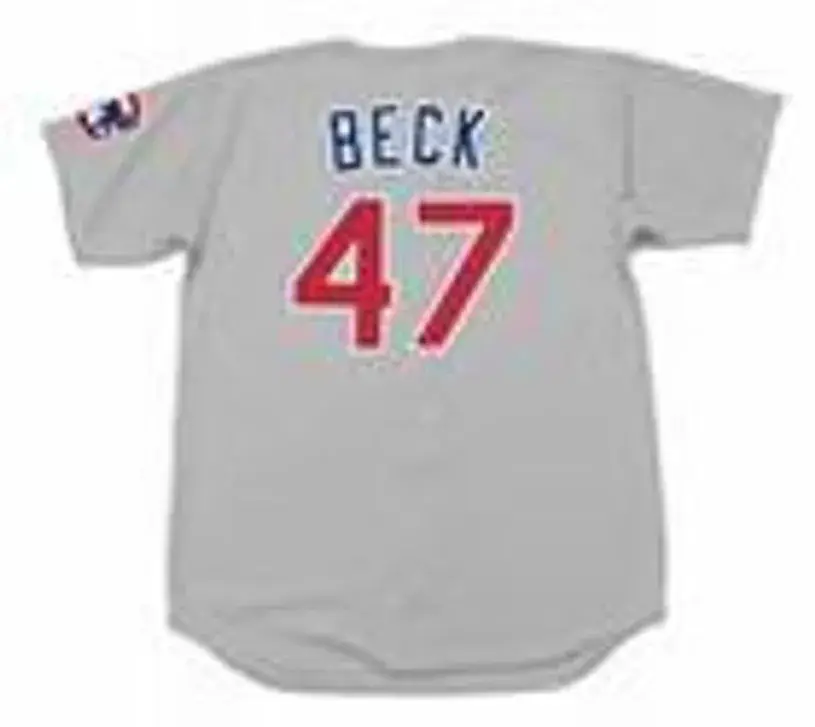 ROD BECK Chicago Cubs 1999 Majestic Throwback Away Baseball Jersey 