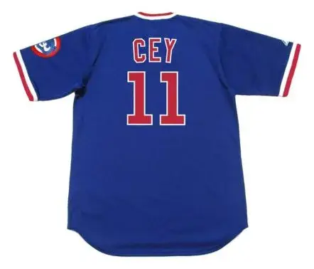 RON CEY Chicago Cubs 1984 Majestic Cooperstown Throwback Baseball Jersey 