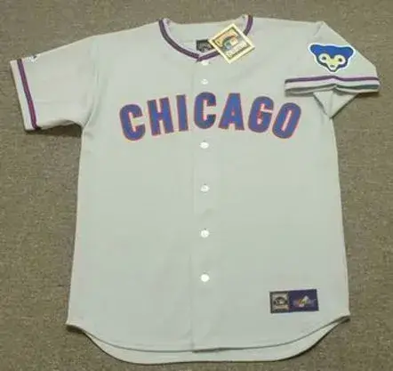 RON SANTO Chicago Cubs 1968 Away Majestic Baseball Throwback Jersey