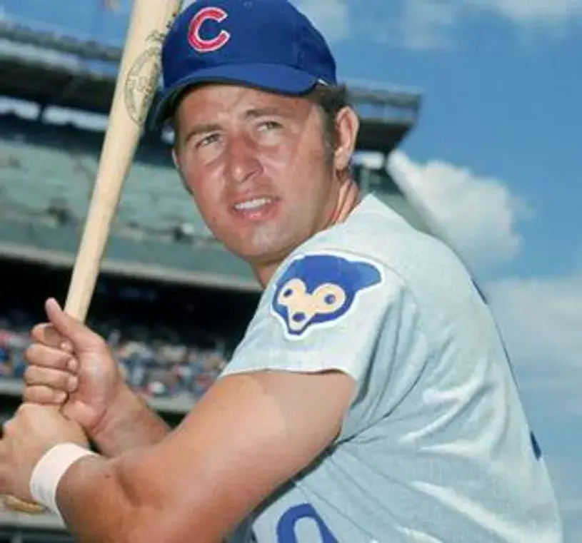 RON SANTO Chicago Cubs Majestic Cooperstown Throwback Away Baseball Jersey 