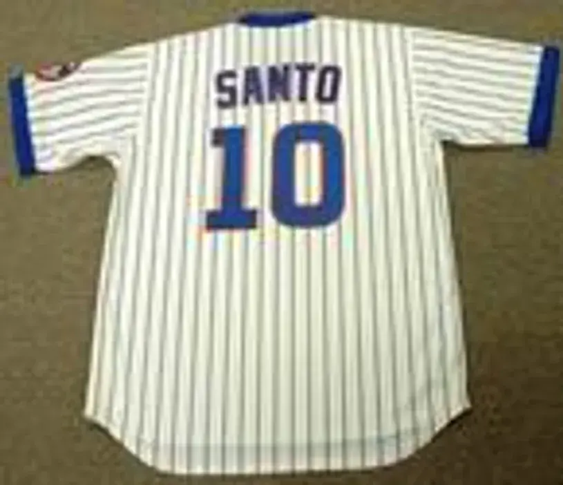 RON SANTO Chicago Cubs Majestic Cooperstown Throwback Home Baseball Jersey 