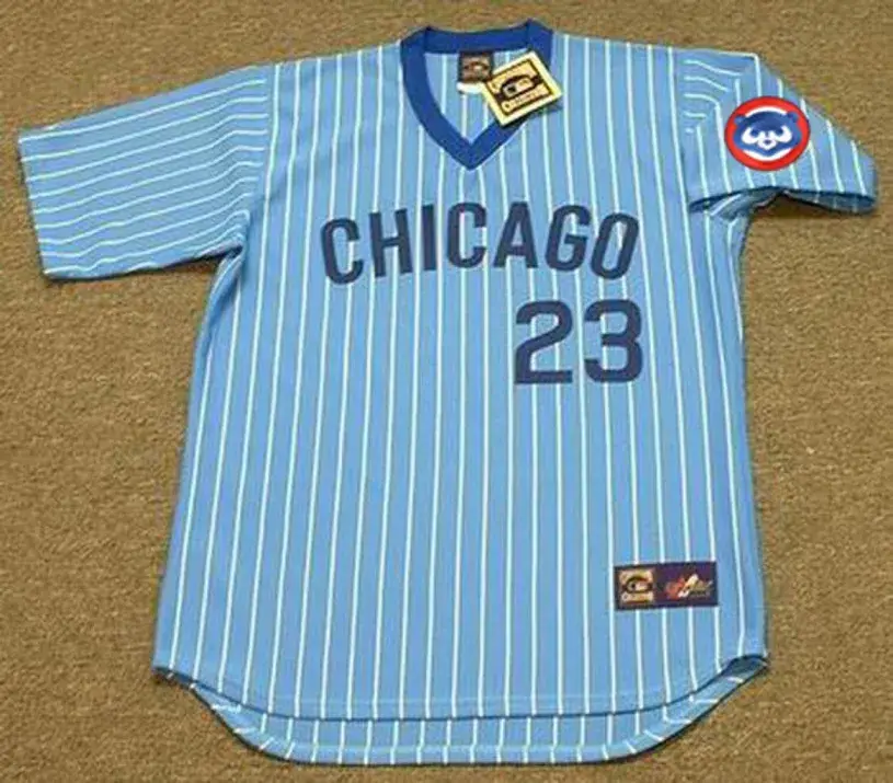 RYNE SANDBERG Chicago Cubs 1982 Away Majestic Throwback Baseball Jersey