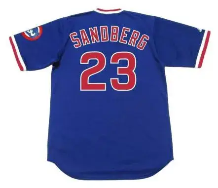 RYNE SANDBERG Chicago Cubs 1984 Majestic Throwback Baseball Jersey 