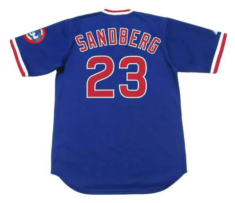 RYNE SANDBERG Chicago Cubs 1984 Majestic Throwback Baseball Jersey 
