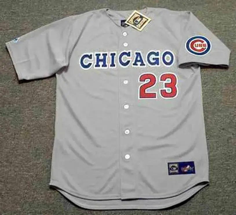 RYNE SANDBERG Chicago Cubs 1990 Away Majestic Baseball Throwback Jersey