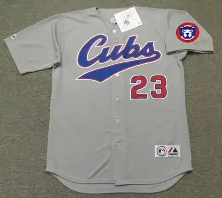 RYNE SANDBERG Chicago Cubs 1994 Majestic Throwback Away Baseball Jersey