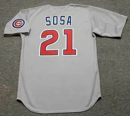 SAMMY SOSA Chicago Cubs 1993 Away Majestic Baseball Throwback Jersey 