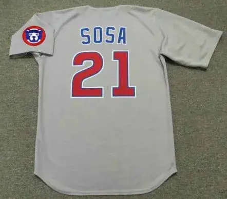 SAMMY SOSA Chicago Cubs 1996 Majestic Throwback Away Baseball Jersey