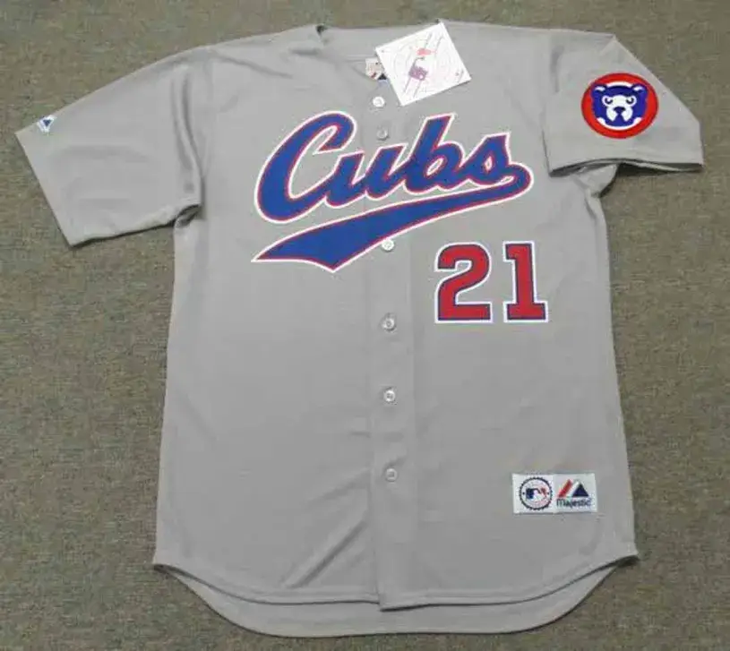 SAMMY SOSA Chicago Cubs 1996 Majestic Throwback Away Baseball Jersey 