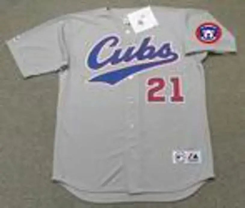 SAMMY SOSA Chicago Cubs 1996 Majestic Throwback Away Baseball Jersey 