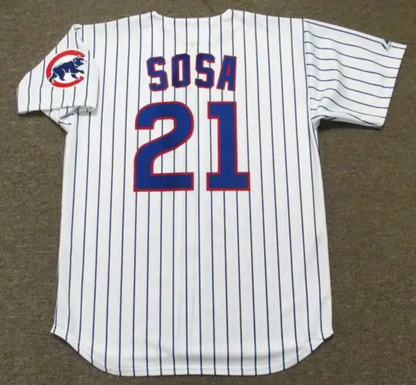 SAMMY SOSA Chicago Cubs 1998 Home Majestic Baseball Throwback Jersey 