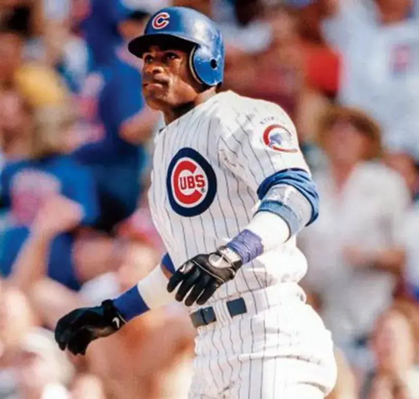 SAMMY SOSA Chicago Cubs 1998 Home Majestic Baseball Throwback Jersey 