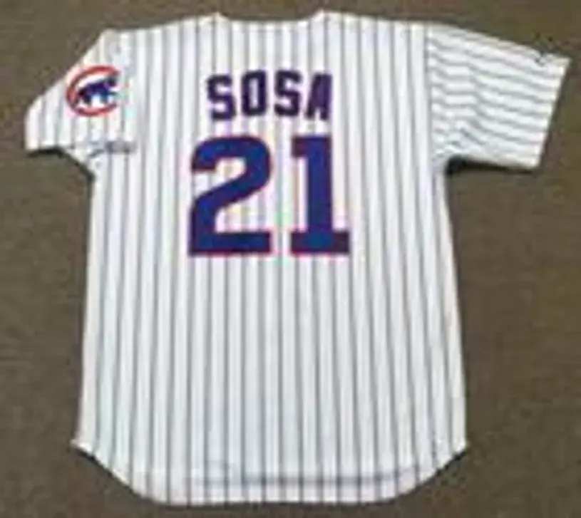SAMMY SOSA Chicago Cubs 1998 Home Majestic Baseball Throwback Jersey 