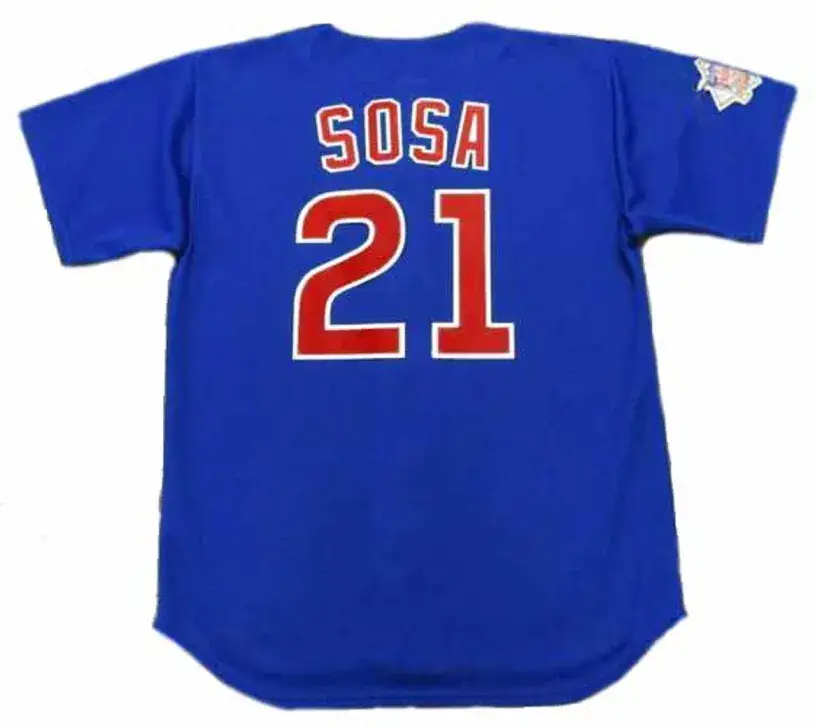SAMMY SOSA Chicago Cubs 1998 Majestic Throwback Alternate Baseball Jersey 