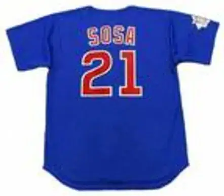 SAMMY SOSA Chicago Cubs 1998 Majestic Throwback Alternate Baseball Jersey 