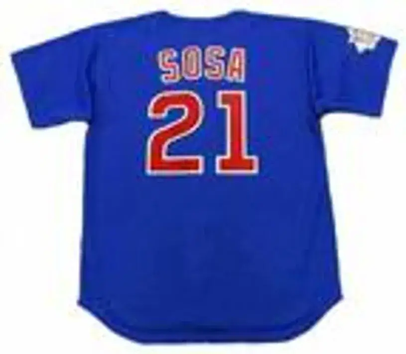 SAMMY SOSA Chicago Cubs 1998 Majestic Throwback Alternate Baseball Jersey 