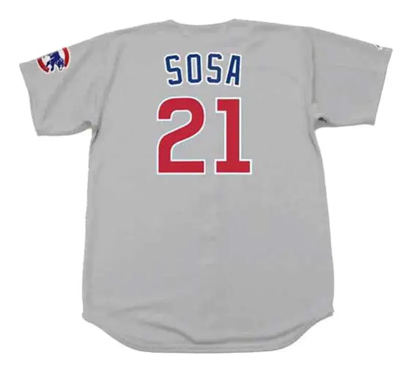 SAMMY SOSA Chicago Cubs 1999 Majestic Throwback Away Baseball Jersey 
