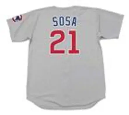SAMMY SOSA Chicago Cubs 1999 Majestic Throwback Away Baseball Jersey 