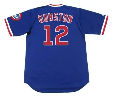 SHAWON DUNSTON Chicago Cubs 1987 Majestic Cooperstown Throwback Jersey 