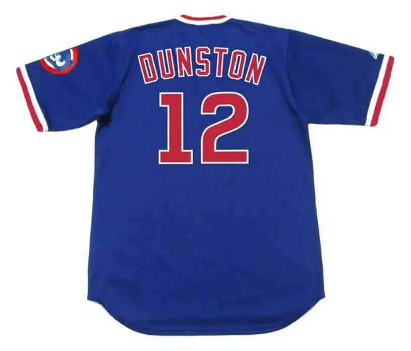 SHAWON DUNSTON Chicago Cubs 1987 Majestic Cooperstown Throwback Jersey 