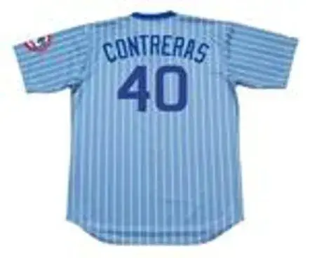 WILLSON CONTRERAS Chicago Cubs 1980’s Majestic Cooperstown Throwback Jersey 