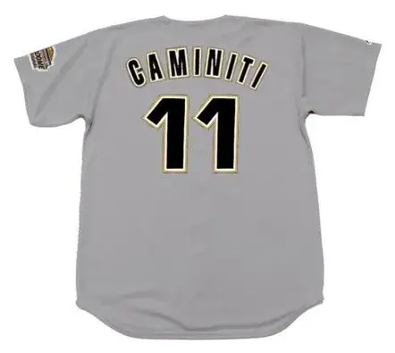 KEN CAMINITI Houston Astros 1994 Majestic Throwback Away Baseball Jersey 