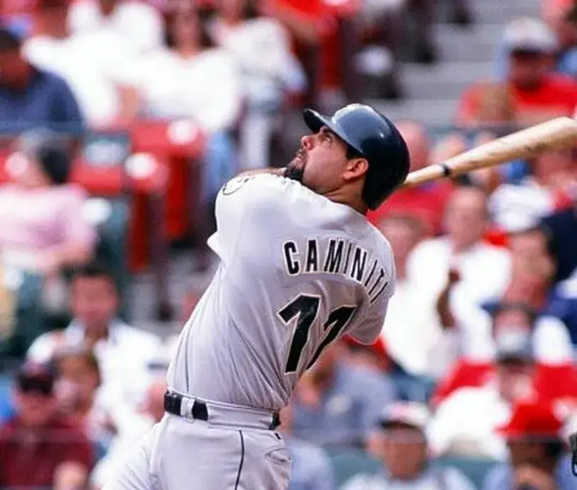 KEN CAMINITI Houston Astros 1994 Majestic Throwback Away Baseball Jersey 