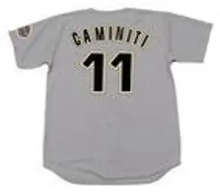 KEN CAMINITI Houston Astros 1994 Majestic Throwback Away Baseball Jersey 