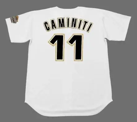 KEN CAMINITI Houston Astros 1994 Majestic Throwback Home Baseball Jersey 
