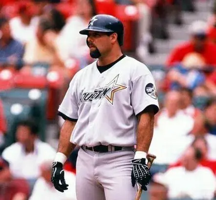 KEN CAMINITI Houston Astros 1999 Away Majestic Baseball Throwback Jersey 