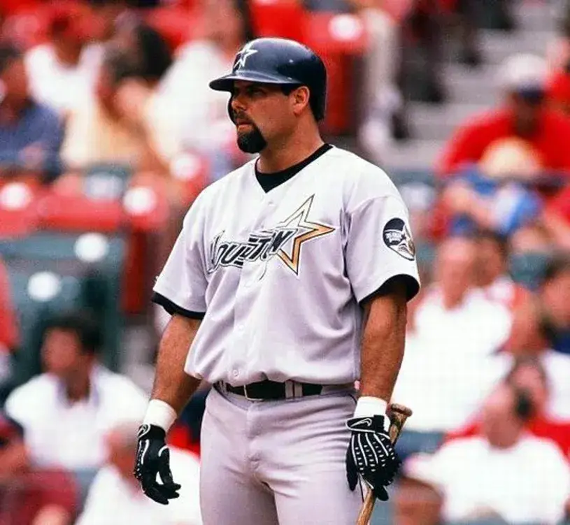 KEN CAMINITI Houston Astros 1999 Away Majestic Baseball Throwback Jersey 