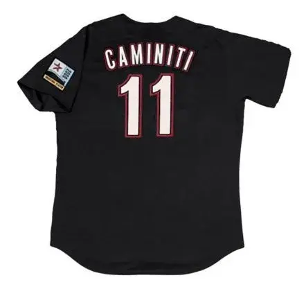 KEN CAMINITI Houston Astros 2000 Majestic Throwback Alternate Baseball Jersey 