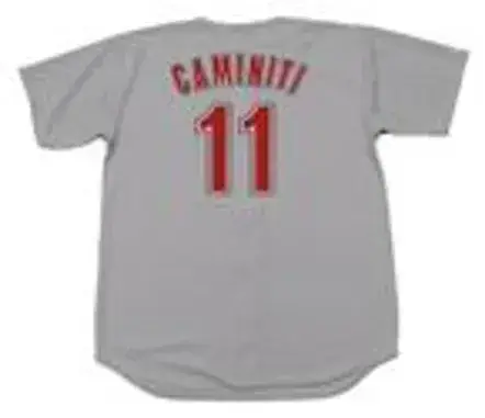 KEN CAMINITI Houston Astros 2000 Majestic Throwback Away Baseball Jersey 