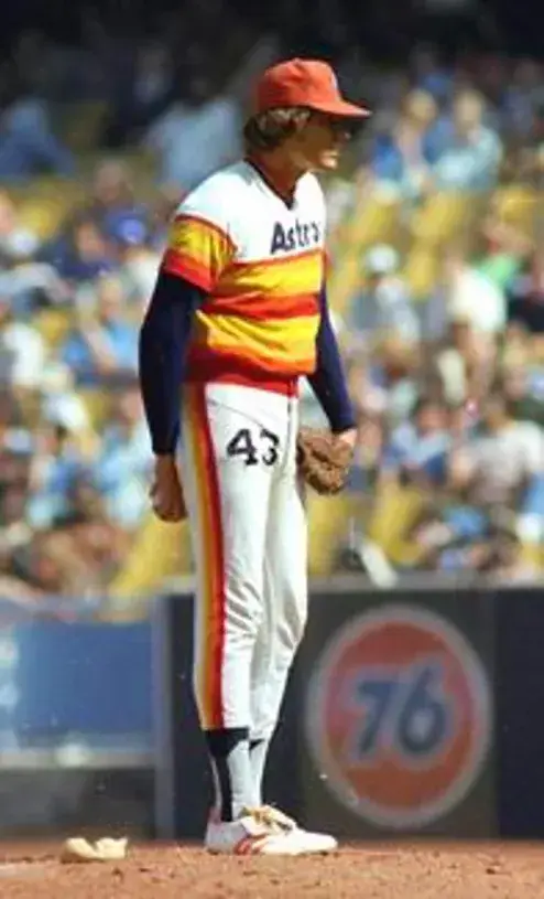 KEN FORSCH Houston Astros 1980 Majestic Cooperstown Throwback Baseball Jersey 