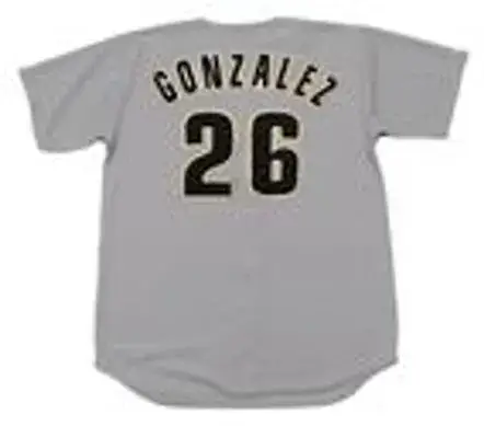 LUIS GONZALEZ Houston Astros 1997 Majestic Throwback Away Baseball Jersey 