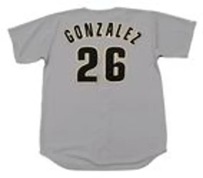 LUIS GONZALEZ Houston Astros 1997 Majestic Throwback Away Baseball Jersey 