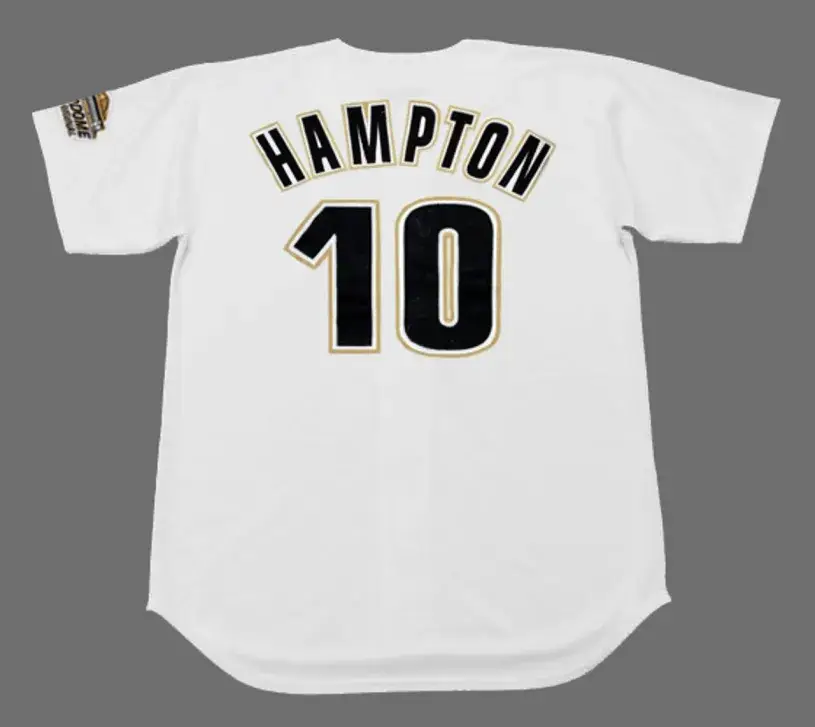 MIKE HAMPTON Houston Astros 1994 Home Majestic Baseball Throwback Jersey 