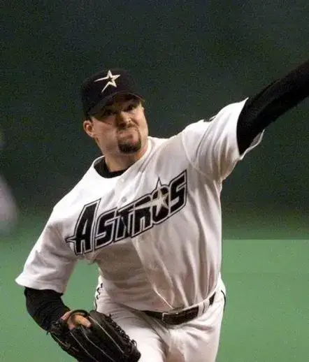 MIKE HAMPTON Houston Astros 1994 Home Majestic Baseball Throwback Jersey 