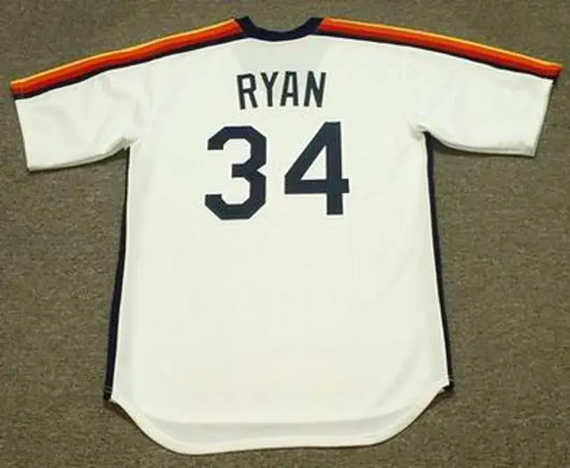 NOLAN RYAN Houston Astros 1986 Majestic Cooperstown Throwback Baseball Jersey 