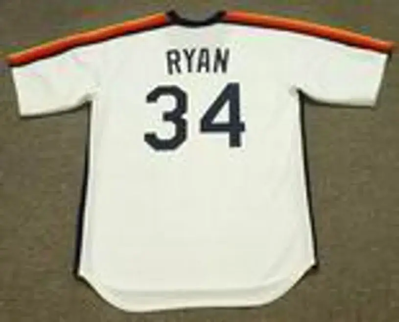 NOLAN RYAN Houston Astros 1986 Majestic Cooperstown Throwback Baseball Jersey 