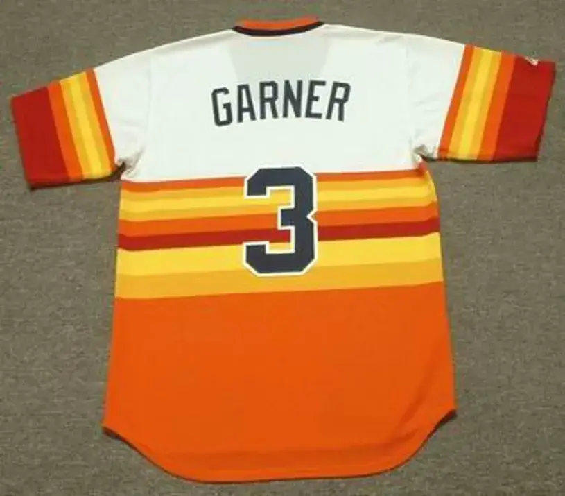 PHIL GARNER Houston Astros 1980’s Majestic Cooperstown Throwback Baseball Jersey 