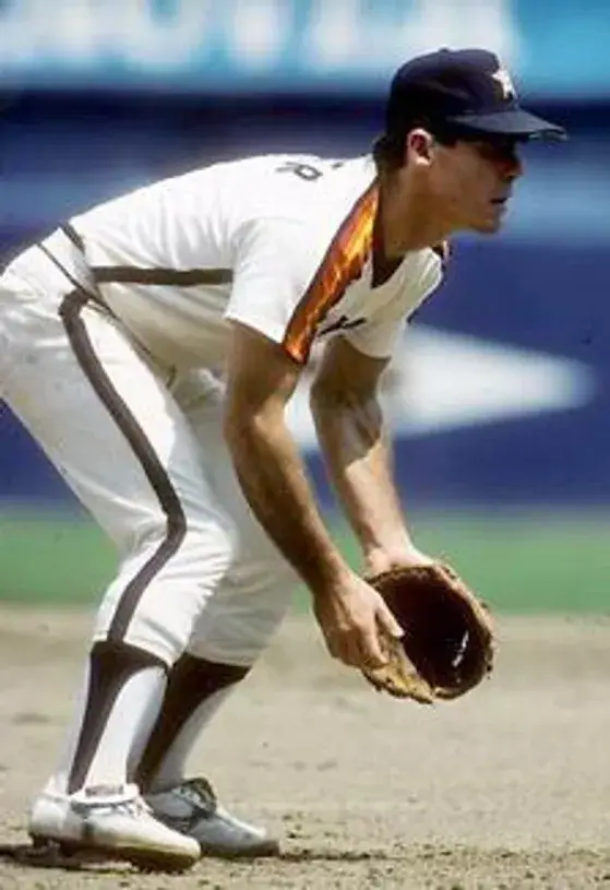 PHIL GARNER Houston Astros 1986 Majestic Cooperstown Throwback Baseball Jersey 